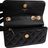 Chanel Quilted Lambskin Single Flap Adjustable Crossbody Bag