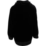 Hermès Black Velvet Distressed Embroidered Ex-Libris Sweater (FR 42 / DE 40)