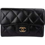 Chanel Quilted Caviar Classic Flap Card Holder Wallet