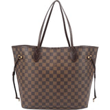 Louis Vuitton Monogram Damier Ebene Canvas Neverfull MM Shoulder Bag