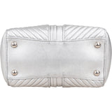Miu Miu Metallic Leather Quilted Tote Handbag