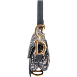 Christian Dior Oblique Trotter Monogram Canvas Mini Saddle Shoulder Bag