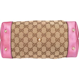 Gucci Monogram GG Canvas Metallic Leather Lovely Heart Shoulder Bag