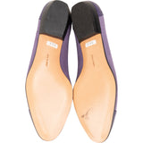 Salvatore Ferragamo Purple Suede Embossed Leather Cap-Toe Flats (36-36,5)