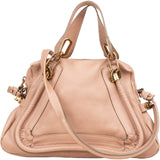 Chloé Pink Grained Leather Paraty Handbag