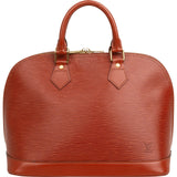 Louis Vuitton Cognac Epi Leather Alma PM Handbag