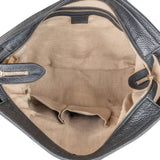 Gucci Monogram GG Canvas Trimmed Leather Tote Shoulder Bag