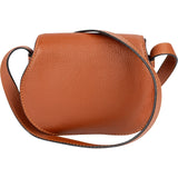 Chloé Grained Calfskin Leather Small Marcie Saddle Crossbody Bag