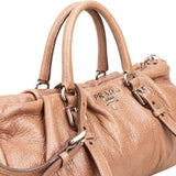 Prada Gaufre Leather Bauletto  Handbag