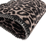Stella McCartney Leopard Fur Print Falabella Tote Crossbody Handbag