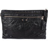 Balenciaga Black Leather City Clutch