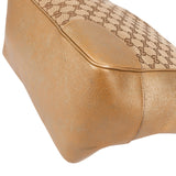 Gucci Monogram GG Canvas Metallic Leather Bree Tote Shoulder Bag