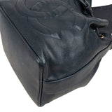 Chanel Caviar Leather CC Drawstring Bucket Crossbody Bag