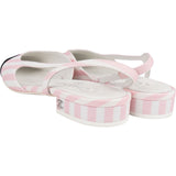 Chanel Multicolor Leather Striped Fabric Cap Toe Slingbacks Shoes (36)