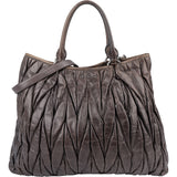Miu Miu Quilted Matelassé Nappa Leather Tote Handbag