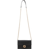Gucci Grained Leather Interlocking GG Wallet On Chain Crossbody Bag
