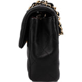Chanel Quilted Lambskin East West Single Flap Shoulder Bag