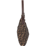 Fendi Monogram FF Zucca Canvas Baguette Buckle Shoulder Bag