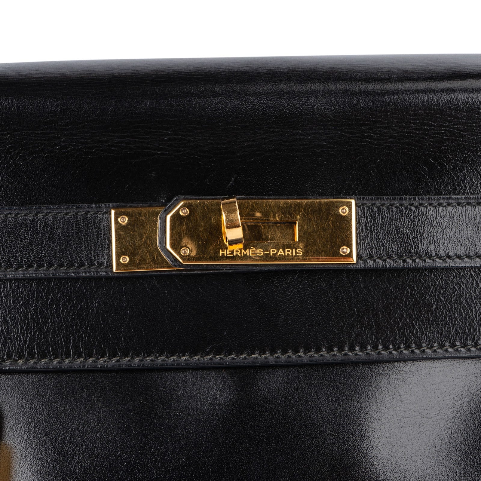 Hermès Box Calfskin Kelly 32 Retourne Handbag - vintageandkickz