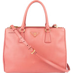Prada Pink Saffiano Leather Galleria Handbag - vintageandkickz
