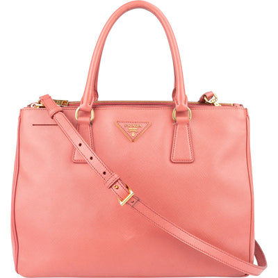 Prada Pink Saffiano Leather Galleria Handbag - vintageandkickz