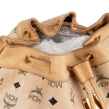 MCM Monogram Visetos Drawstring Bucket Crossbody Bag