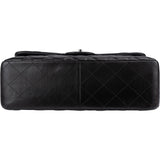 Chanel Quilted Lambskin Palladium Jumbo Double Flap Crossbody Bag