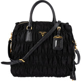 Prada Matelassé Tessuto Gaufre Nylon Bauletto Handbag