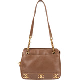 Chanel Caviar Leather Triple CC Tote Shoulder Bag