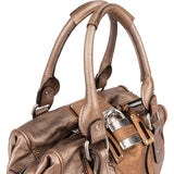 Chloé Bicolor Metallic Leather Studded Paddington Handbag