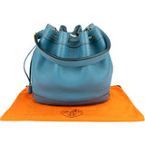 Hermès Blue Jean Togo Leather Market Bucket Shoulder Bag