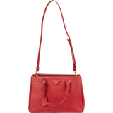 Prada Red Saffiano Leather Galleria Handbag