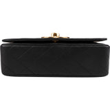 Chanel Quilted Lambskin 24K Gold Single Flap Shoulder Bag