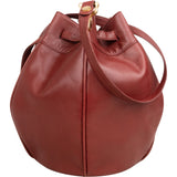 Cartier Bordeaux Leather Bucket Shoulder Bag