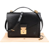 Louis Vuitton Noir Epi Leather Monceau Handbag