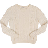 Miu Miu Cream Wool Cable-Knit Sweater (IT 36 / DE 32)
