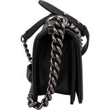 Chanel Chevron Quilted Lambskin Small Boy Single Flap Crossbody Bag