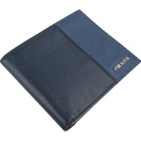 Prada Bicolor Saffiano Leather Bifold Wallet