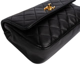 Chanel Quilted Lambskin Small 24K Gold Single Flap Crossbody Bag