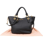 [🔄️B14 / F08] Miu Miu Vitello Daino Leather Tote Handbag - vintageandkickz