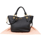 [🔄️B14 / F08] Miu Miu Vitello Daino Leather Tote Handbag - vintageandkickz