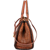 Prada Woven Leather Madras Made In India Tote Handbag