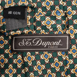 S.T. Dupont Geometric Pattern Silk Tie Krawatte