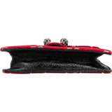Gucci Monogram Velvet GG Crinkled Leather Crystal Dionysus Mini Crossbody Bag