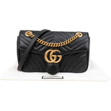 Gucci Chevron Leather GG Marmont Camera Crossbody Bag