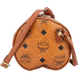 MCM Monogram Visetos Cylinder Bowling Crossbody Bag