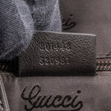 Gucci Black Guccissima Leather GG Messenger Crossbody Bag