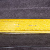 Celine Yellow Grained Leather Trapeze Handbag