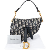 Christian Dior Oblique Trotter Monogram Canvas Small Saddle Handbag