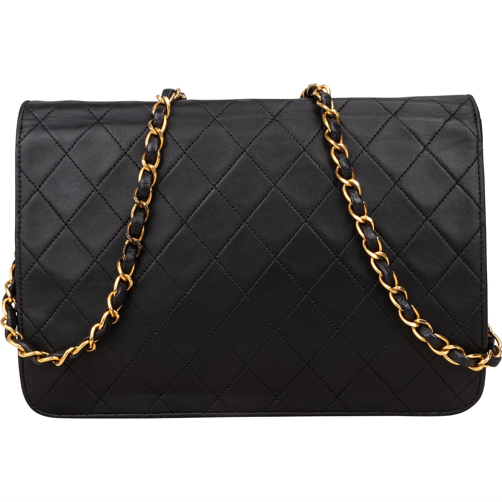[🔄️B14 / F18] Chanel Quilted Lambskin Medium Double Flap Shoulder Bag - vintageandkickz